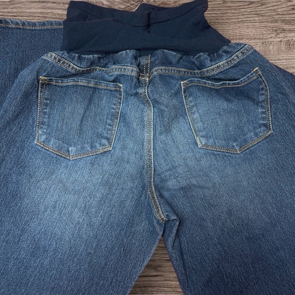 Women's Blue Maternity Jeans - Picture 3 of 6